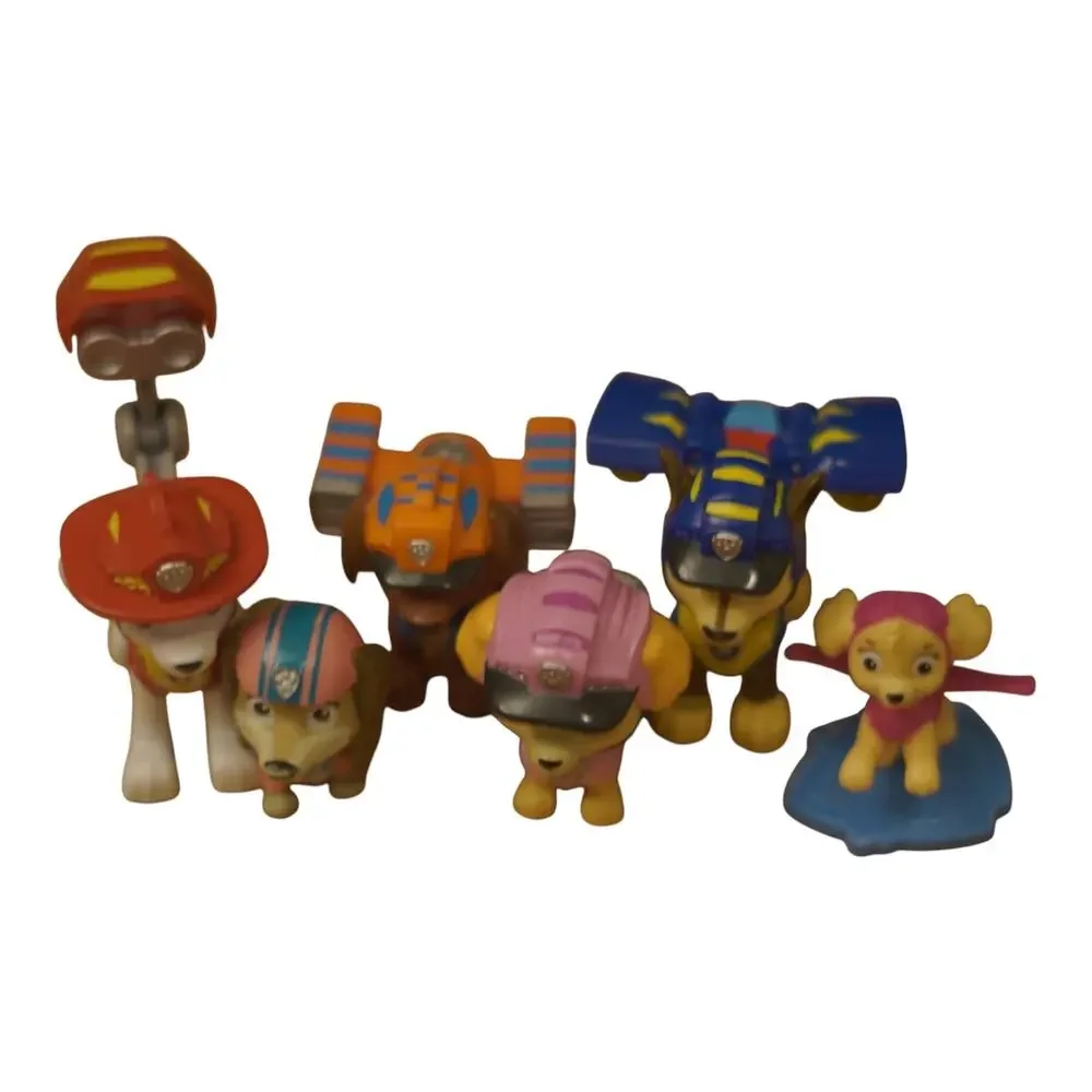 Paw Patrol Figure Lot of 6 Marshall Chase Skye Zuma Pup Toys